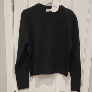 Elodie Black Crew Neck Sweater